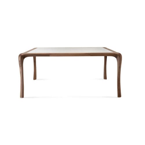 Tavolo da pranzo contemporaneo - WHITY - CECCOTTI COLLEZIONI - in noce americano / in legno compensato / in vetro