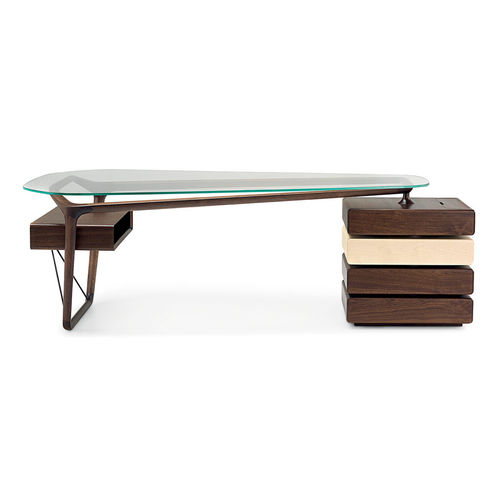Scrivania contemporanea - OMAGGIO  - CECCOTTI COLLEZIONI - in legno compensato / in acero / in noce americano
