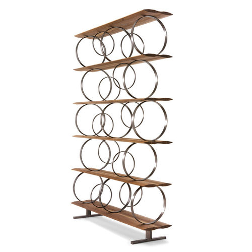 Scaffale modulare - FLYING CIRCLES - CECCOTTI COLLEZIONI - design originale / in frassino / in noce americano