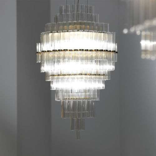Lampada a sospensione - BLASS - CECCOTTI COLLEZIONI - in ottone lucidato / in vetro / contemporanea