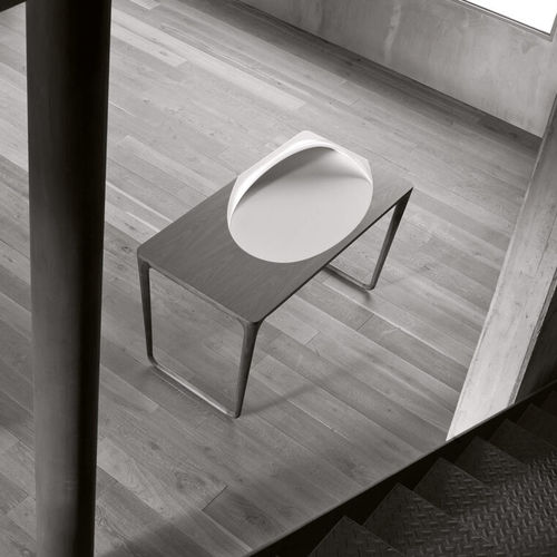 Scrittoio contemporaneo - SUNDAY MORNING - CECCOTTI COLLEZIONI - in legno compensato / in noce americano / in Corian®