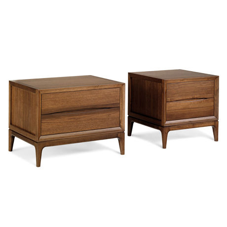 Comodino contemporaneo - BRAD - CECCOTTI COLLEZIONI - in legno compensato / in noce americano / con supporto in noce americano