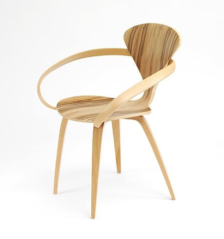Sedia contemporanea - CAC02 - Cherner - da interno / in faggio / in noce