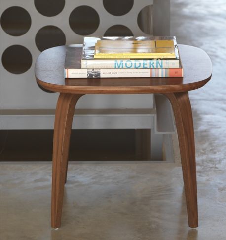 Tavolo d'appoggio contemporaneo - CCT series - Cherner - in legno compensato / con supporto in laminato / quadrato