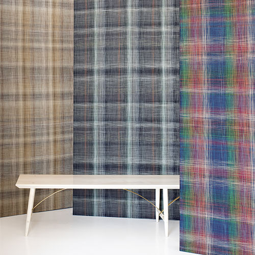 Tessuto da parete - PLAID - Chilewich Sultan LLC - a righe / in PVC / Plynyl®