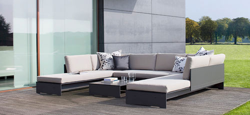 Divano modulare - RIVA - Conmoto - contemporaneo / in tessuto / beige