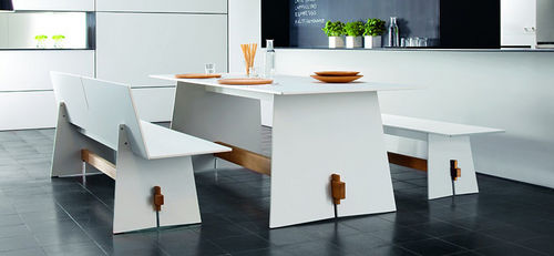 Tavolo da pranzo contemporaneo - TENSION - Conmoto - in HPL / rettangolare / per uso residenziale