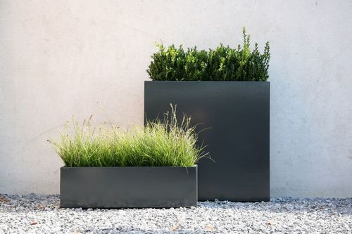 Fioriera in acciaio galvanizzato - FLOWERBOX - Conmoto - quadrata / contemporanea / da interno