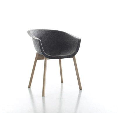 Sedia contemporanea - CHAIRMAN - Conmoto - in feltro / imbottita / 100% riciclabile