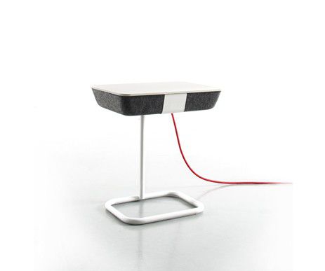 Tavolo d'appoggio contemporaneo - PAD - Conmoto - in feltro / quadrato / con contenitore