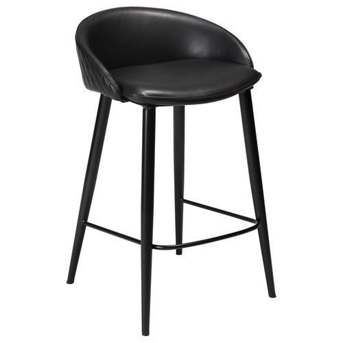 Sgabello da bar classico - DUAL - DAN-FORM - in pelle / in velluto / con supporto in acciaio
