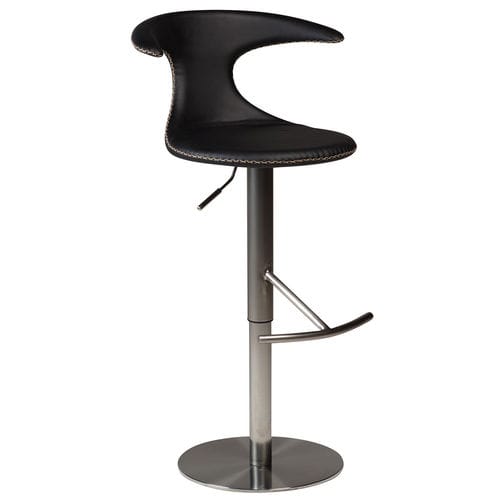 Sedia alta contemporanea - FLAIR - DAN-FORM - da interno / in pelle / con supporto in acciaio