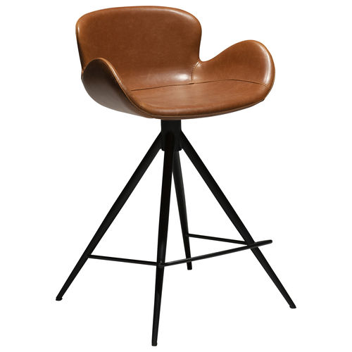Sedia alta classica - GAIA - DAN-FORM - da interno / in pelle / con supporto in acciaio