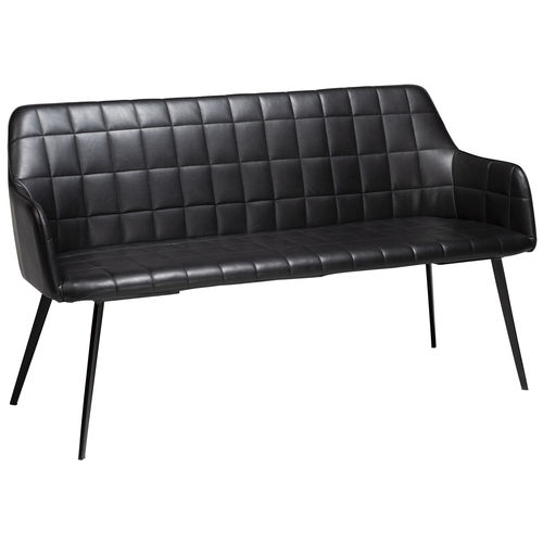 Divanetto imbottito classico - EMBRACE - DAN-FORM - in pelle / con supporto in acciaio / in acciaio