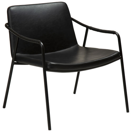 Poltrona contemporanea - BOTO - DAN-FORM - in pelle / in acciaio / marrone