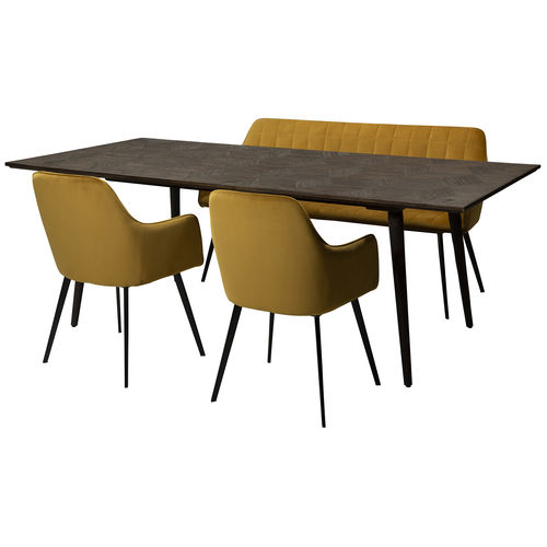 Tavolo contemporaneo - DIAMOND - DAN-FORM - in olmo / con supporto in olmo / rettangolare