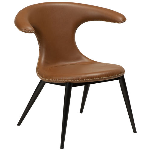 Poltrona contemporanea - FLAIR - DAN-FORM - in pelle / in acciaio / marrone