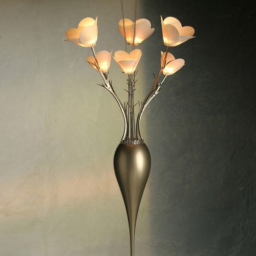 Lampadario contemporaneo - ORCHIS - David D'Imperio - in acciaio inossidabile / in policarbonato / da 6 lampadine