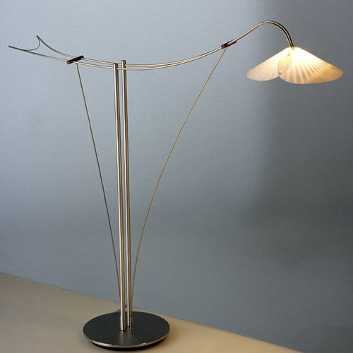 Lampada da tavolo - SWAN - David D'Imperio - in acciaio inossidabile / in policarbonato / contemporanea