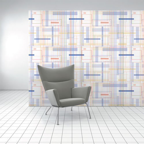 Rivestimento murale per interni - CITY GRID - Design Tex  - in poliestere / in cellulosa / con motivo stampato