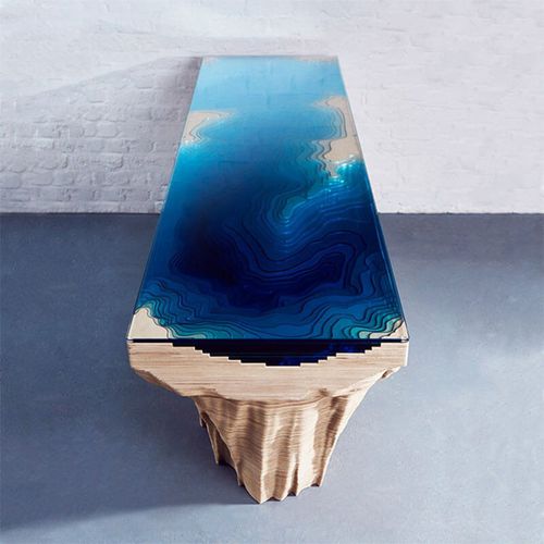 Consolle contemporanea - ABYSS - Duffy London - in legno / in vetro / rettangolare
