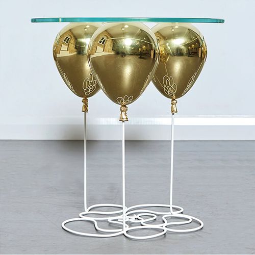 Tavolo d'appoggio design originale - UP BALLOON - Duffy London - in vetro / in acciaio / in composito