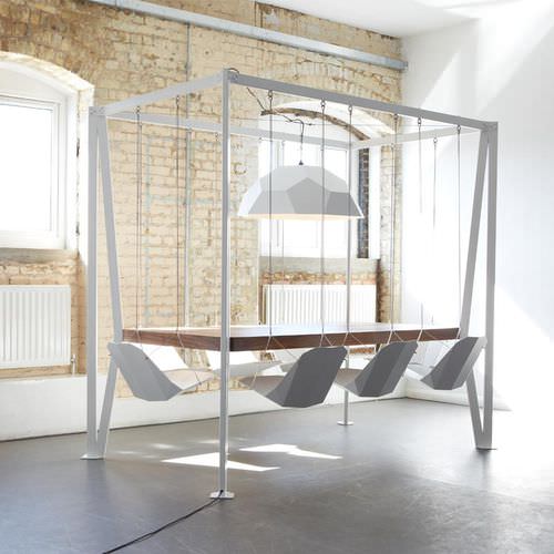 Tavolo da riunione contemporaneo - SWING  - Duffy London - in legno / in acciaio con rivestimento a polvere / rettangolare
