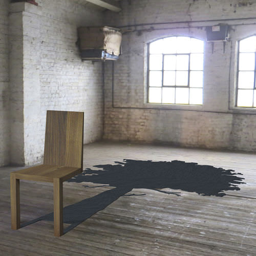 Sedia design originale - THE TREE SHADOW  - Duffy London - da interno / in noce / cantilever