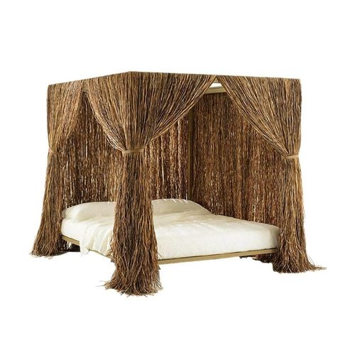 Letto a baldacchino - CABANA - edra - matrimoniale / design originale / in pelle