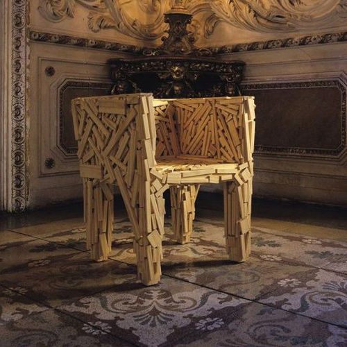 Poltrona design originale - FAVELA - edra - in teak / in pino / in pino