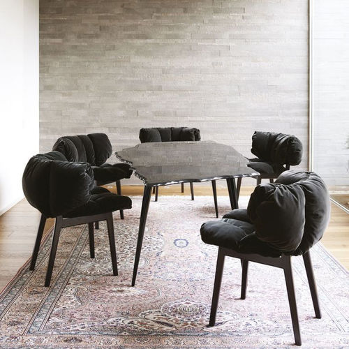 Sedia in stile - BLUE VELVET - edra - da interno / in velluto / in cotone
