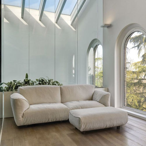Divano modulare - GRANDE SOFFICE - edra - contemporaneo / in tessuto / con braccioli