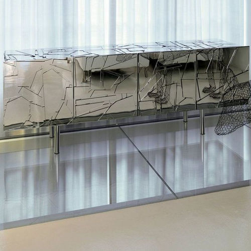 Credenza design originale - SCRIGNO - edra - in metacrilato / in acciaio / in legno laccato
