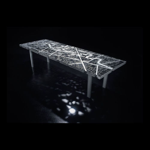 Tavolo design originale - BAGHDAD - edra - in alluminio estruso / con supporto in alluminio / rettangolare