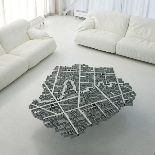 Tavolino basso design originale - BAGHDAD - edra - in alluminio estruso / con supporto in alluminio / rettangolare