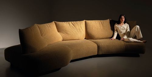 Divano modulare - ANYWHERE - edra - contemporaneo / in acciaio / in tessuto