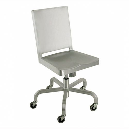 Sedia visitatore contemporanea - HUDSON : HUDSWV  - emeco - in metallo / in alluminio / con rotelle