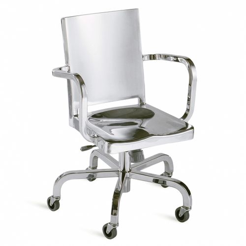 Sedia da ufficio contemporanea - HUDSON : HUDSWV AP  - emeco - in metallo / in alluminio / con rotelle