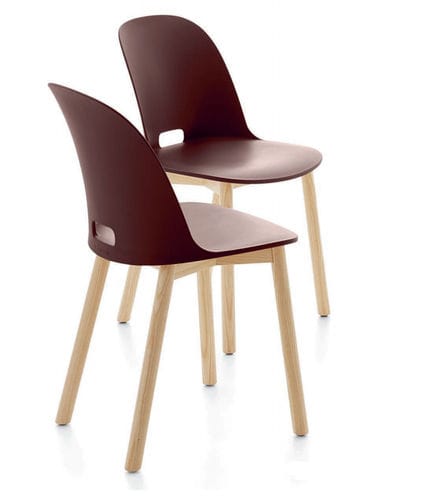 Sedia contemporanea - ALFI - emeco - da interno / in legno / con schienale alto