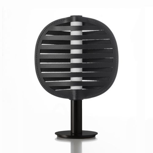 Lampada da tavolo - LUME - ENRICO PELLIZZONI - in pelle / contemporanea / con cavo