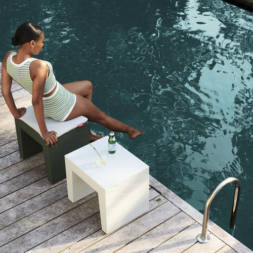 Sgabello contemporaneo - CONCRETE - Fatboy the original - in polietilene / con base in polietilene / a slitta