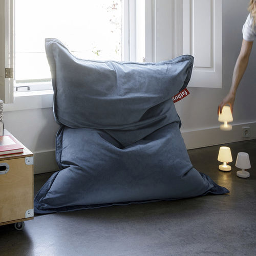 Poltrona a sacco contemporanea - ORIGINAL SLIM - Fatboy the original - in velluto / in poliestere / grigia