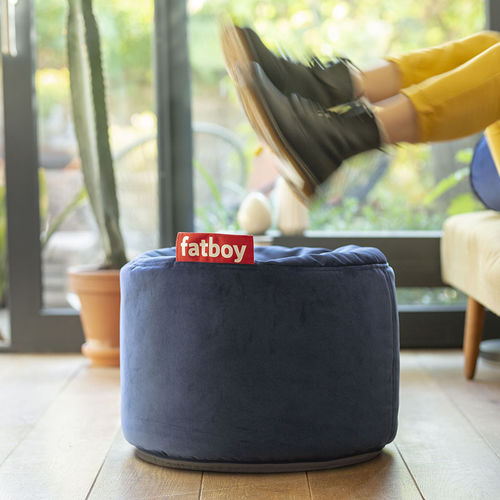 Pouf contemporaneo - POINT  - Fatboy the original - in velluto / tondo / grigio