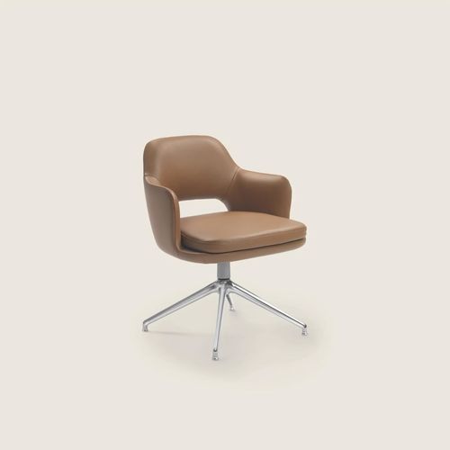 Sedia da pranzo contemporanea - ELISEO - FLEXFORM - da interno / in pelle / in legno