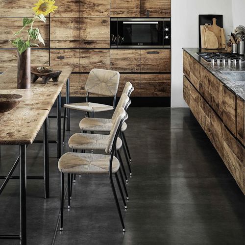 Sedia da pranzo contemporanea - FIRST STEPS - FLEXFORM - da interno / in metallo / in termoplastica
