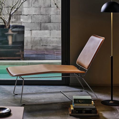 Chaise longue contemporanea - ECHOES S.H. - FLEXFORM - in schiuma di poliuretano / in pelle / in pelle di mucca