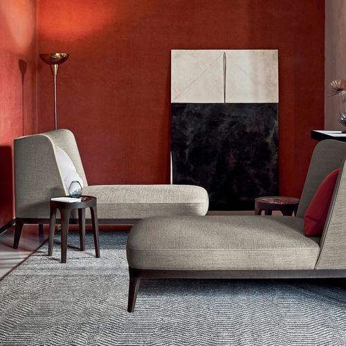 Dormeuse contemporanea - DRAGONFLY - FLEXFORM - in tessuto / in legno compensato / in poliestere