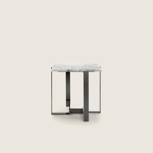 Tavolo d'appoggio design minimalista - JACQUES - FLEXFORM - in metallo / in marmo / con supporto in metallo