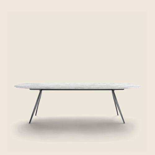 Tavolo da pranzo contemporaneo - ZEFIRO - FLEXFORM - in alluminio / in noce / in teak