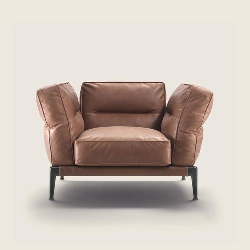 Poltrona contemporanea - ADDA - FLEXFORM - in pelle / in tessuto / in metallo